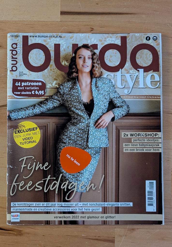 Burda style nr 12 december 2021 pyjama's, babyslaapzak, Hobby en Vrije tijd, Kledingpatronen, Gebruikt, Vrouw, Burda, Ophalen of Verzenden