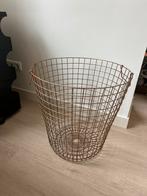 Grote draadmand 50cm rose goud koper opbergmand design ijzer, Overige materialen, Mand, Rond, Ophalen of Verzenden