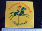 sticker shetland ponypark slagharen logo vintage paard, Bedrijf of Vereniging, Zo goed als nieuw, Verzenden