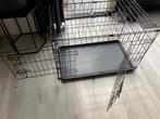 Bench hondenbench zwart metaal met kunststof bak, Dieren en Toebehoren, Hondenbenches, Ophalen, Zo goed als nieuw