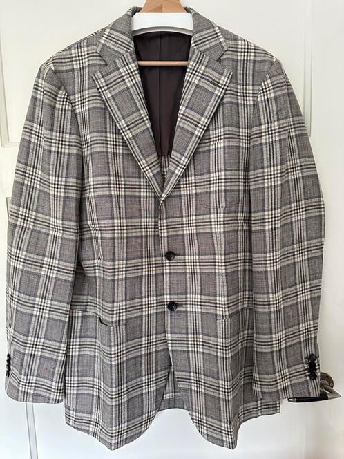 SUITSUPPLY Wool & Silk & Linen Blazer, Kleding | Heren, Kostuums en Colberts, Zo goed als nieuw, Grijs, Ophalen of Verzenden