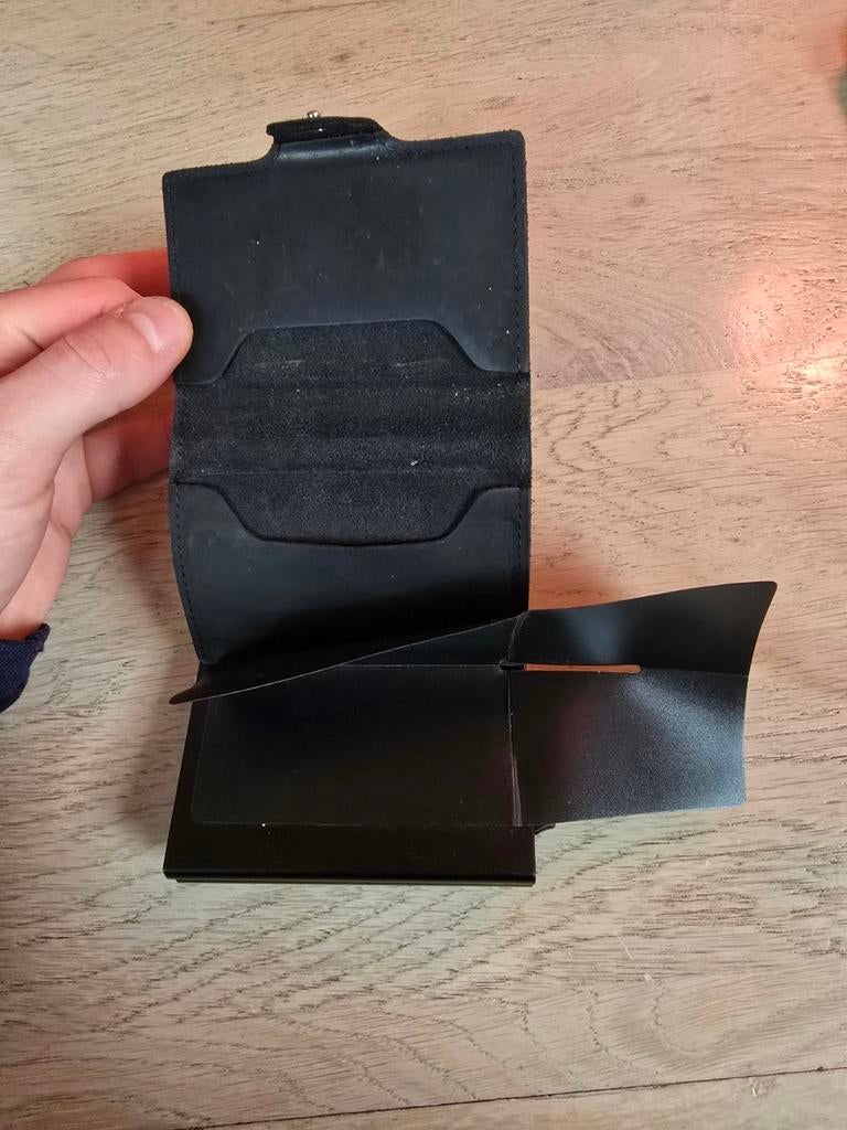 Mogdi pasjes portemonnee - Zwart RFID cash houder, Overige merken, Leer, Zwart, Ophalen of Verzenden