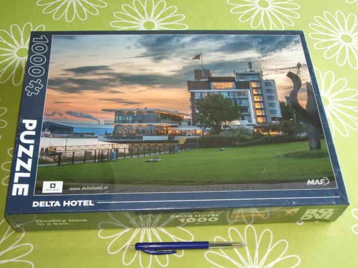 Nieuw in seal: Delta Hotel puzzel - 1000 st - met deukje, Hobby en Vrije tijd, Denksport en Puzzels, Nieuw, Legpuzzel, 500 t/m 1500 stukjes