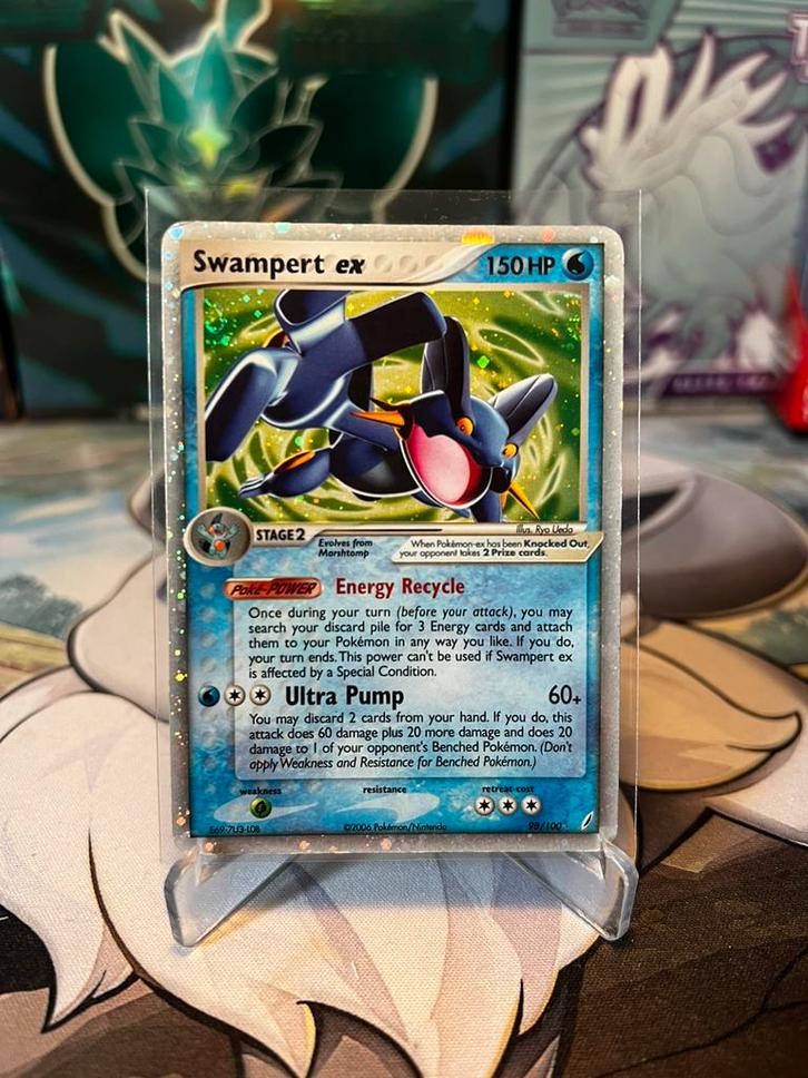 Swampert EX 98 Holo Pokemon Kaart, Hobby en Vrije tijd, Verzamelkaartspellen | Pokémon, Zo goed als nieuw, Losse kaart, Foil, Ophalen of Verzenden
