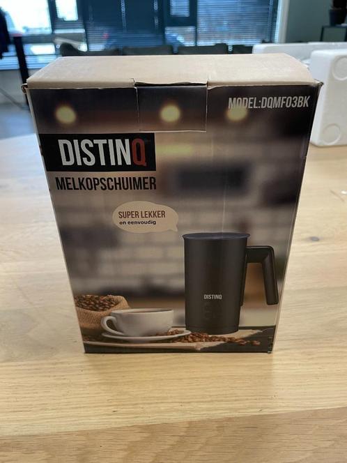 DistinQ melkopschuimer zwart/Taupe. 240ml, Witgoed en Apparatuur, Melkopschuimers, Gebruikt, Elektrische melkopschuimer, Ophalen of Verzenden