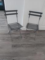 Nieuw! 2 stuks bistrostoeltjes terrasstoel antraciet grijs., Ophalen, Zo goed als nieuw