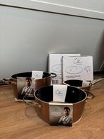 3 nieuwe Olivier Russo pannen met deksel, Inductieplaat, Nieuw, Pannenset, Ophalen of Verzenden