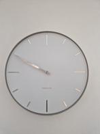 Karlsson wandklok 40 cm wit zilver, Ophalen of Verzenden, Zo goed als nieuw