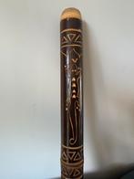 Handgemaakte bamboe didgeridoo met ingegraveerde decoratie, Ophalen, Gebruikt