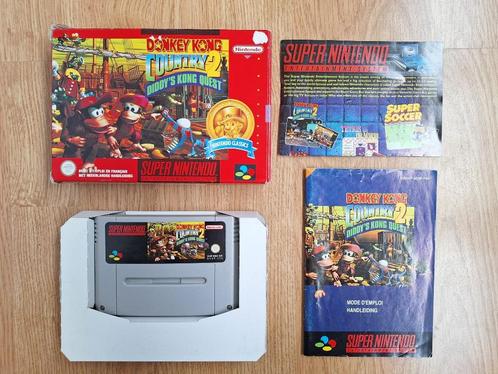 Donkey Kong Country 2 complete in box (CIB) voor de SNES, Spelcomputers en Games, Games | Nintendo Super NES, Zo goed als nieuw
