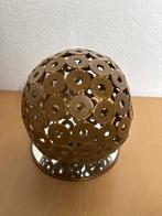 Decoratieve metalen bol op spiegelvoet, Ophalen of Verzenden