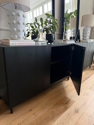 2 zwart hout Ikea besta op custom zwarte poten - afbeelding 3