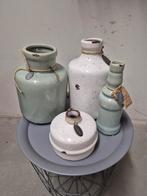 Div. woonaccessoires spiegel krukjes potjes en draadmand⚠️, Huis en Inrichting, Tafels | Sidetables, Ophalen, 50 tot 100 cm, Zo goed als nieuw