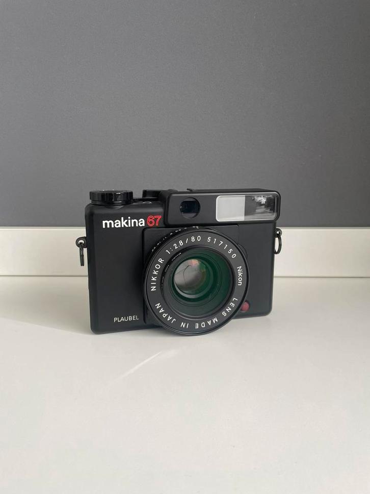 Plaubel Makina 67, Audio, Tv en Foto, Fotocamera's Analoog, Zo goed als nieuw, Compact, Overige Merken, Ophalen