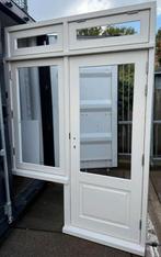 Hardhouten deurkozijn met zijlicht en bovenlicht, Doe-het-zelf en Verbouw, Deuren en Horren, Nieuw, Ophalen of Verzenden, Buitendeur