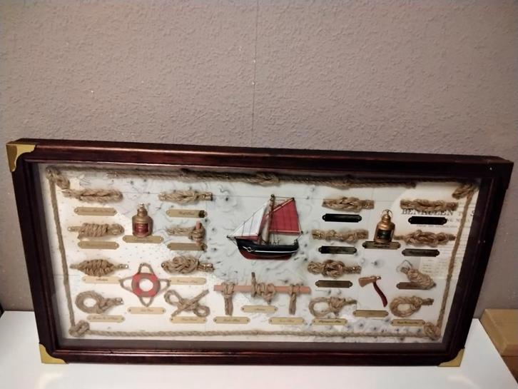 Super mooi knopen bord schilderij Scheepvaart, Watersport en Boten, Accessoires en Onderhoud, Zo goed als nieuw, Interieur en Kussens