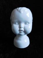 Vintage bloempotje met kindergezichtje op nek, hg 15,5 cm, a, Gebruikt, Rond, Binnen, Ophalen of Verzenden