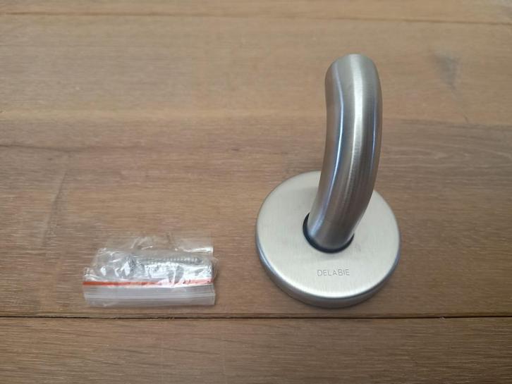 Kledinghaak - Delabie - RVS Geborsteld - NIEUW, Huis en Inrichting, Woonaccessoires | Kapstokken, Nieuw, Wandkapstok, Minder dan 100 cm