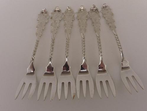 6 zilveren vorkjes Hanekam                              Z112, Antiek en Kunst, Antiek | Goud en Zilver, Zilver, Ophalen of Verzenden