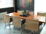 Los Teakhouten tafelblad 260 x 99 cm., Huis en Inrichting, Tafels | Eettafels, Ophalen, 100 tot 150 cm, Design, Teakhout
