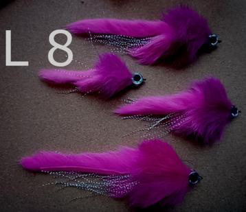 Set L 8 Van 4 stuks Light / Ultra Light Baars/Snoekstreamers beschikbaar voor biedingen