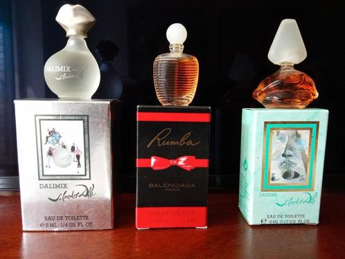 Vintage miniaturen Salvador Dali 2x en Balenciaga '80-'90., Verzamelen, Parfumverzamelingen, Zo goed als nieuw, Miniatuur, Ophalen of Verzenden