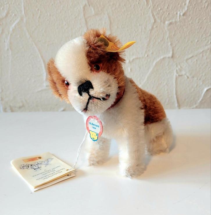 STEIFF Hond Historische Miniaturen St. Bernard 1934, Antiek en Kunst, Antiek | Speelgoed, Ophalen of Verzenden