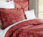Pottery barn piper kingsize dekbedovertrek 2 shams Rich red, Dekbedovertrek, Tweepersoons, Ophalen of Verzenden, Rood