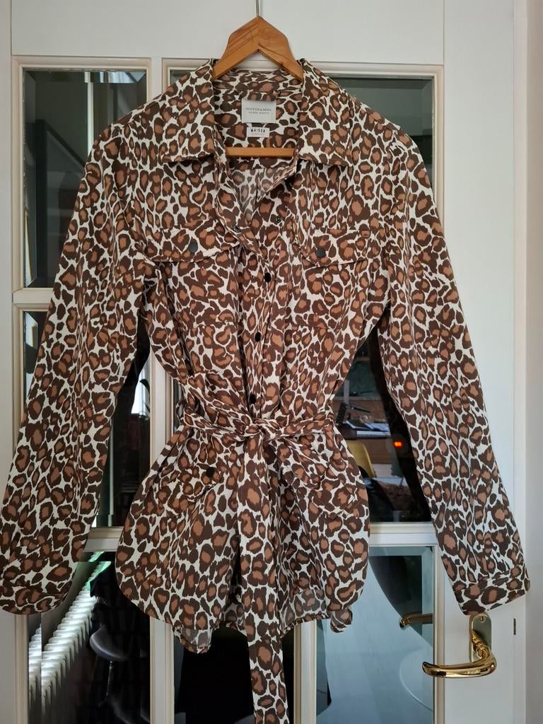Scotch & Soda Panterprint Jasje Maat XL, Kleding | Dames, Jasjes, Kostuums en Pakken, Bruin, Maat 46/48 (XL) of groter, Scotch & Soda