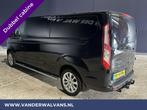 Ford Transit Custom 2.2 TDCI 155pk L2H1 Dubbele Cabine Airco, Auto's, Bestelauto's, Voorwielaandrijving, Euro 5, Stof, Gebruikt