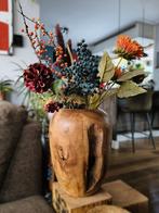 Houten vaas - oud teak hout - 34cm hoog, Overige materialen, Houtatelier M.Y., Nieuw, Ophalen of Verzenden