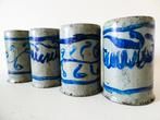 4 Grote decoratieve bekers pullen Keuls beschilderd, Ophalen of Verzenden