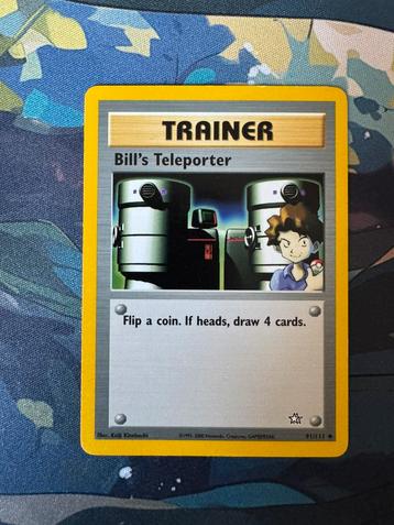 Pokémon kaart Bill’s Teleporter #91 Neo Genesis beschikbaar voor biedingen