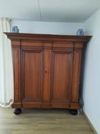 Antieke Drentse Eikenhouten pastoorskast H204 x B170cmx D70, Ophalen