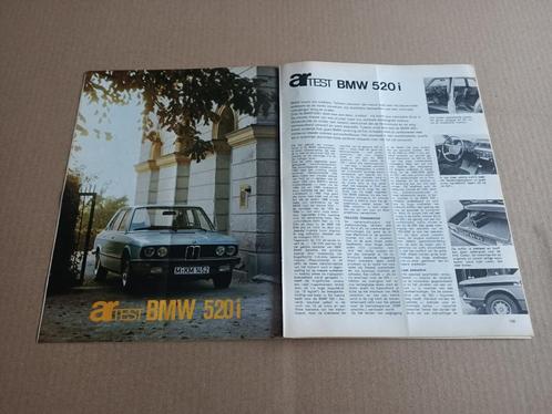 Test (uit oud tijdschrift) BMW E12/ 520i/ 5-Serie (1972), Verzamelen, Automerken, Motoren en Formule 1, Gebruikt, Auto's, Verzenden