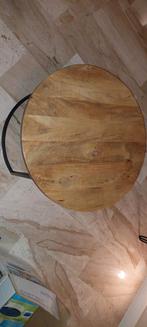 Mooie bijzettafel van mango hout, Rond, Zo goed als nieuw, 75 cm of meer, Industrieel