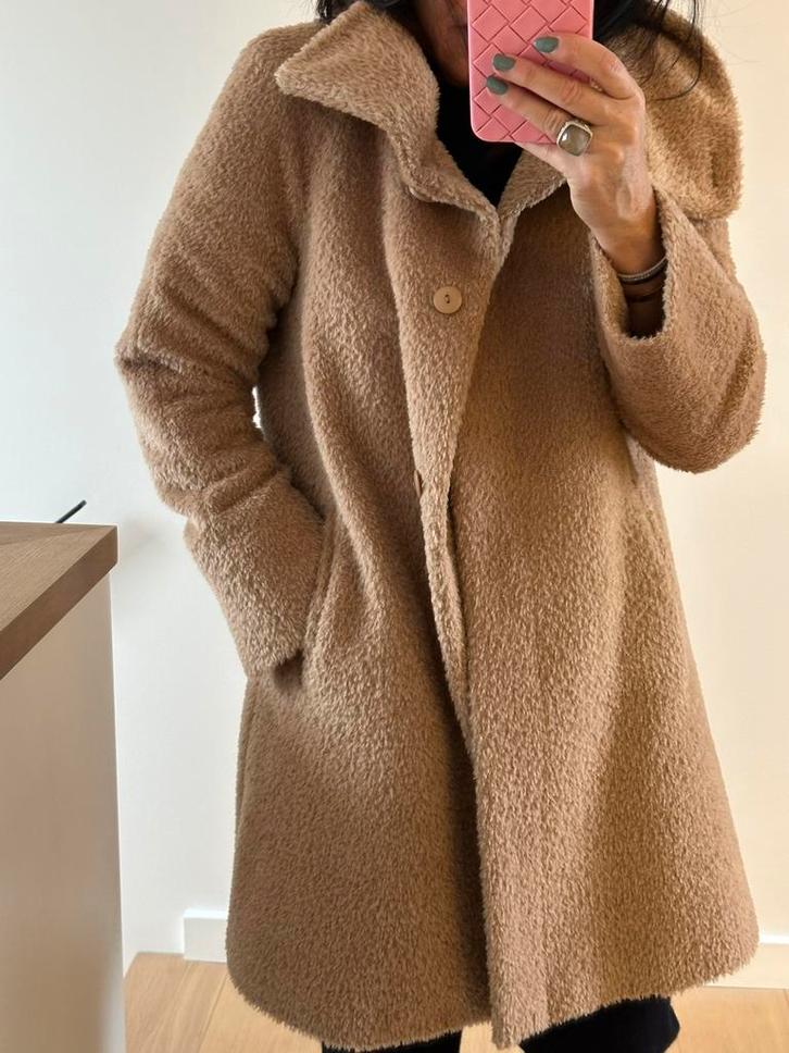 Max Mara jas 38, Kleding | Dames, Jassen | Winter, Zo goed als nieuw, Maat 38/40 (M), Bruin, Ophalen of Verzenden