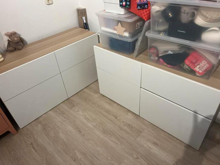Twee Ikea Besta kasten - 120 breed x42 diep en 65 hoog cm, Huis en Inrichting, Kasten | Wandmeubels, Gebruikt, Minder dan 100 cm