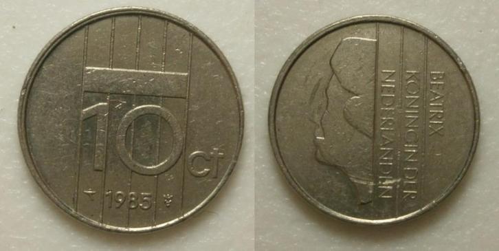 PD02607 Beatrix 10 cent 1985, Postzegels en Munten, Munten | Nederland, Losse munt, 10 cent, Koningin Beatrix, Ophalen of Verzenden