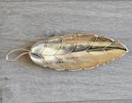 Vintage Quist verzilverde bladvormige schaal 25x7.5 cm, Overige materialen, Schaal, Ophalen of Verzenden, Zo goed als nieuw