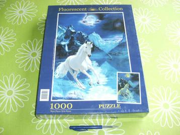 Nieuw in seal: The white stallion puzzel - 1000 stukjes beschikbaar voor biedingen