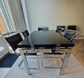 8x Design stoelen en eettafel Thonet S33 Mart Stam  beschikbaar voor biedingen