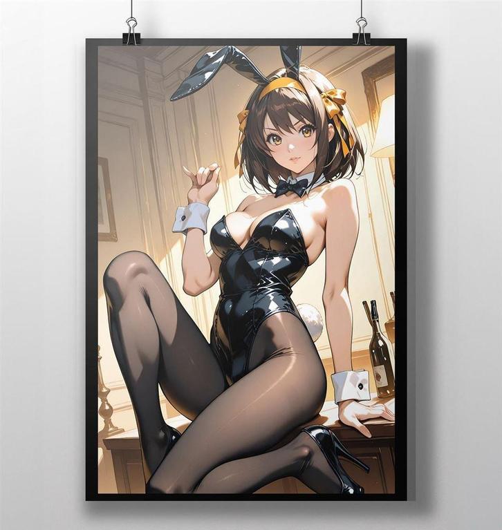 Leuke Sexy Anime Bunnygirl Waifu Poster #3, Verzamelen, Stripfiguren, Nieuw, Beeldje of Figuurtje, Kuifje, Ophalen of Verzenden