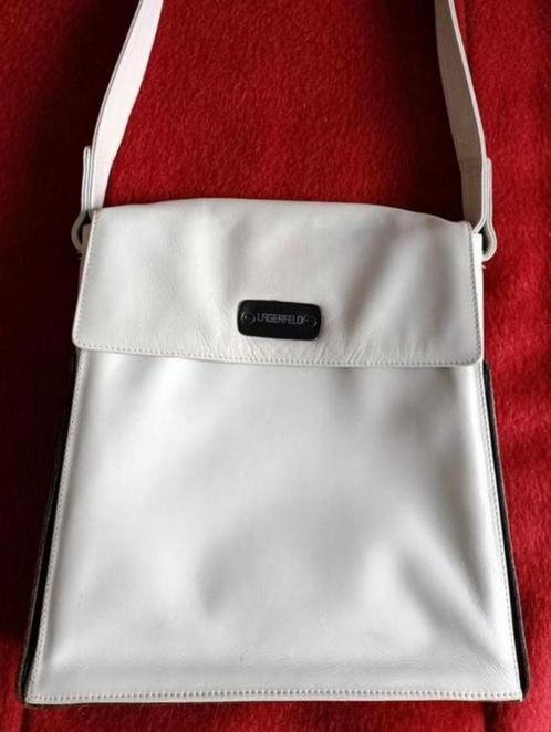 Vintage Karl Lagerfeld schoudertas, Sieraden, Tassen en Uiterlijk, Tassen | Damestassen, Zo goed als nieuw, Schoudertasje, Grijs