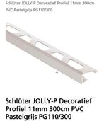 Schlüter Jolly tegelprofiel PVC pastelgrijs - 3 stuks, Ophalen, Nieuw, Modern