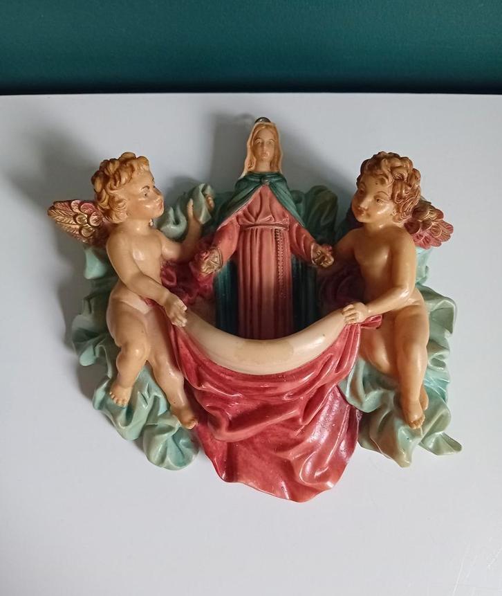 Maria met Engelen wijwatervat Lucchesi, Antiek en Kunst, Antiek | Religie, Ophalen of Verzenden