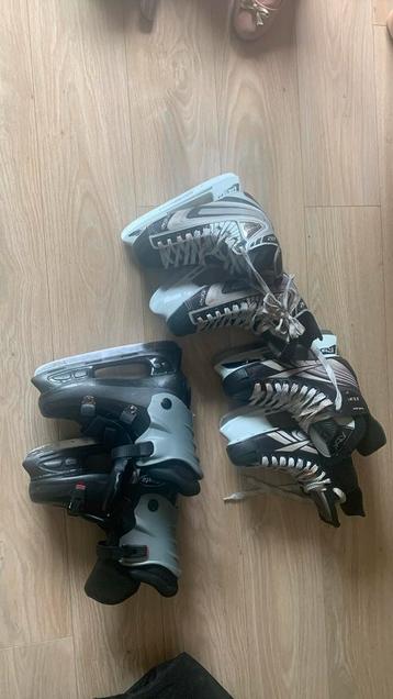 Ijshockeyschaatsen te koop samen of individueel beschikbaar voor biedingen