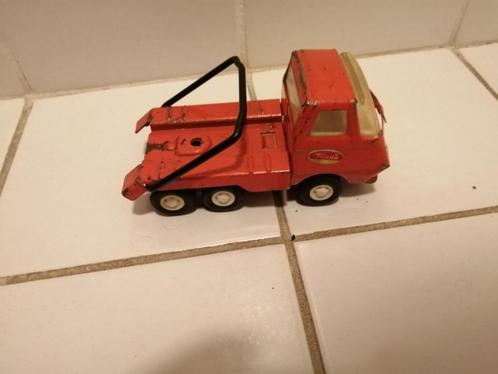 Tonka vrachtwagen oranje mist container, Hobby en Vrije tijd, Modelauto's | Overige schalen, Gebruikt, Bus of Vrachtwagen, Ophalen of Verzenden