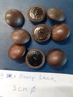 knopen leer 9x, Hobby en Vrije tijd, Ophalen, Gebruikt, Knoop of Knopen
