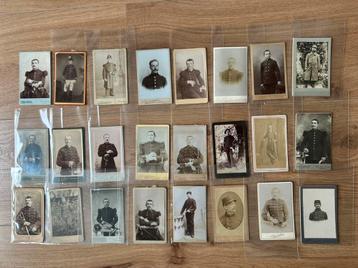23x cdv Frans 1xcdv Duits soldaten militair uniform beschikbaar voor biedingen
